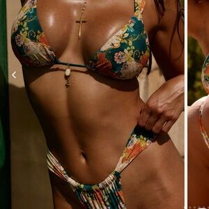 Floral Print Bikini Top